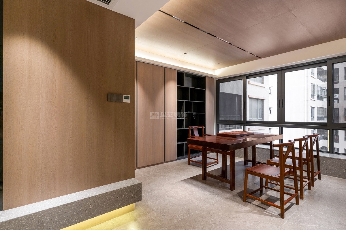 碧貴園230平現(xiàn)代風(fēng)格茶室書房裝修實景