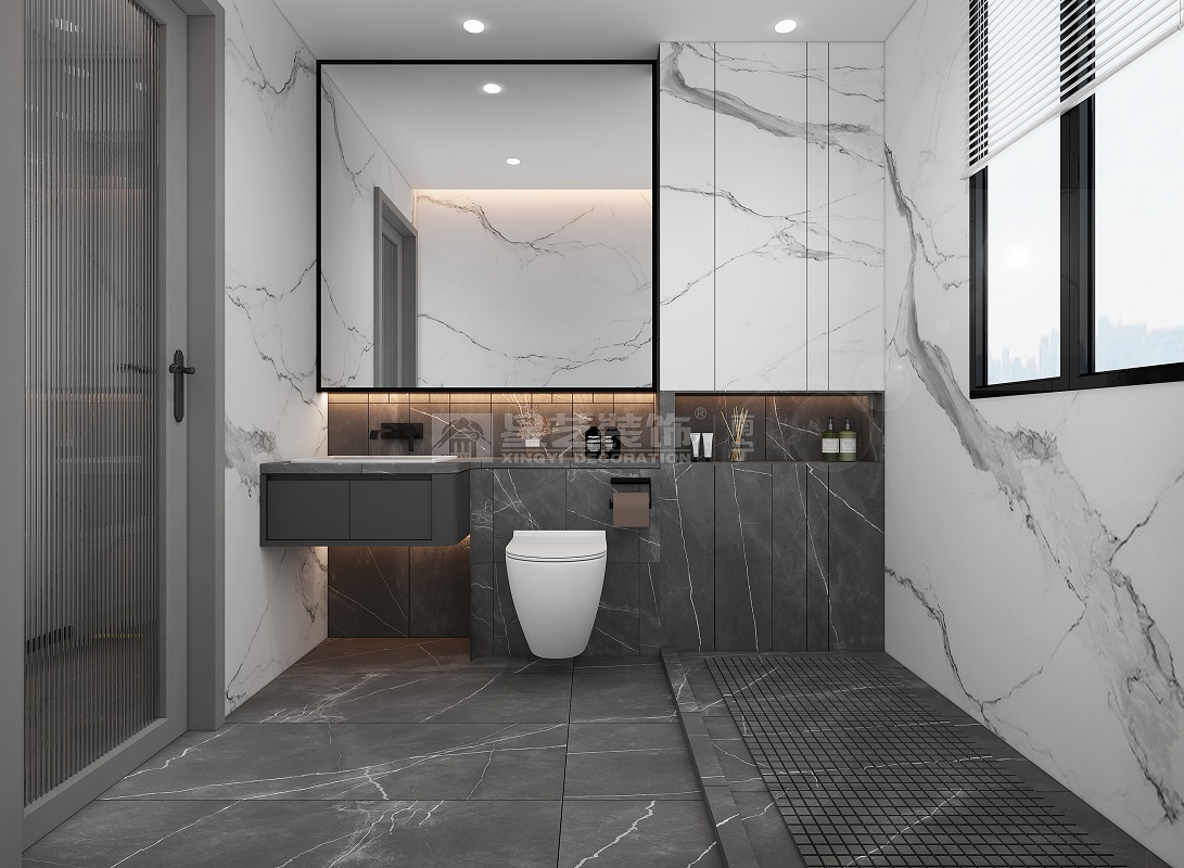 翡翠時光128平現(xiàn)代風格衛(wèi)生間裝修效果圖