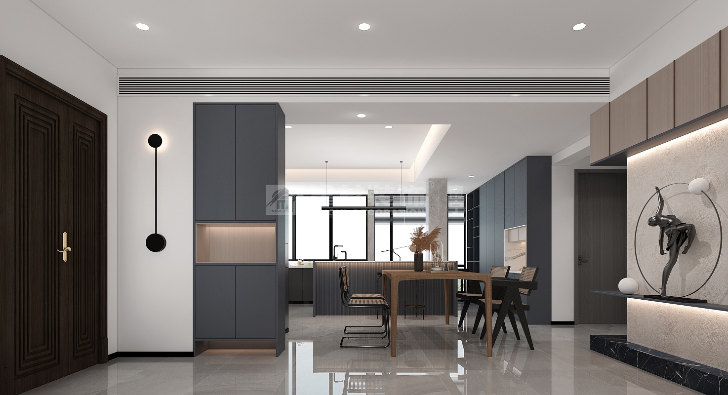 翡翠時光128平現(xiàn)代風格餐廳裝修效果圖