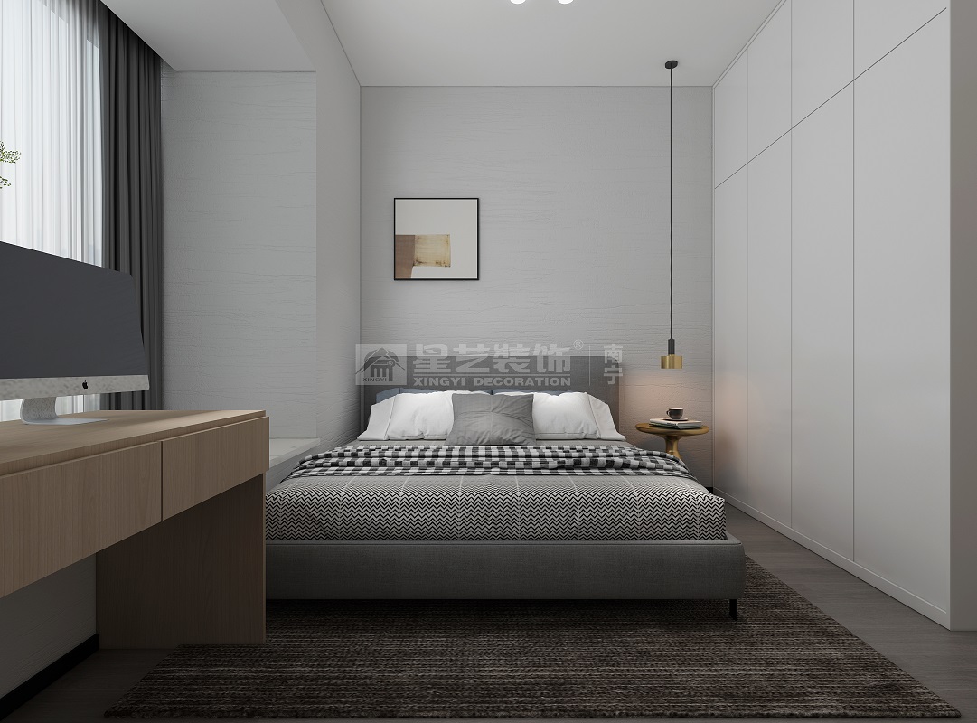 翡翠時光128平現(xiàn)代風格臥室裝修效果圖
