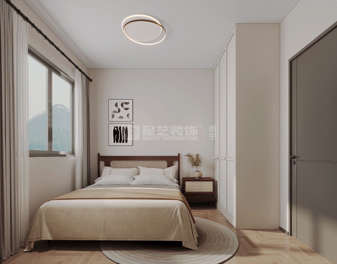 江南中心89平輕法式風格臥室裝修效果圖