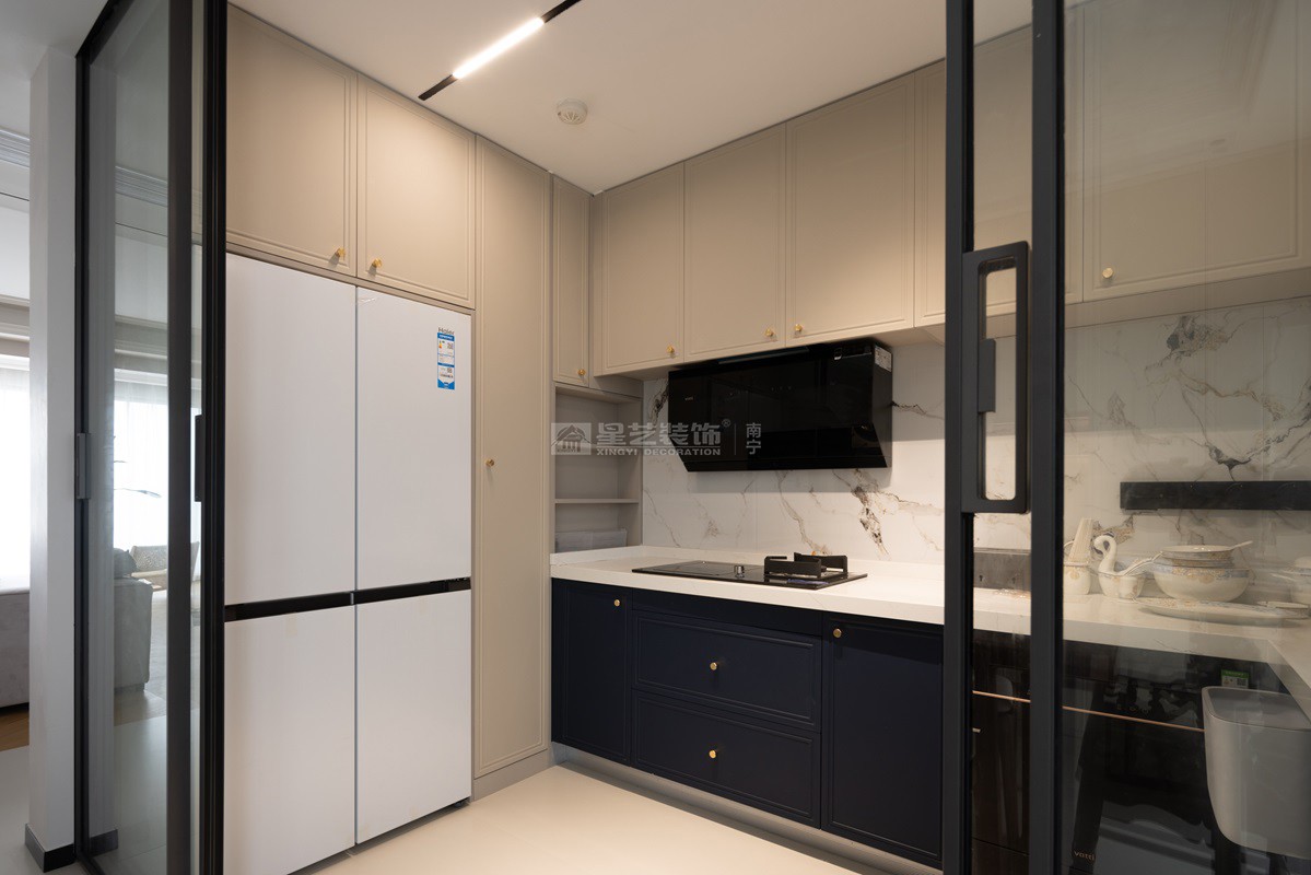 江山璟原270平現(xiàn)代奶油風格廚房裝修實景