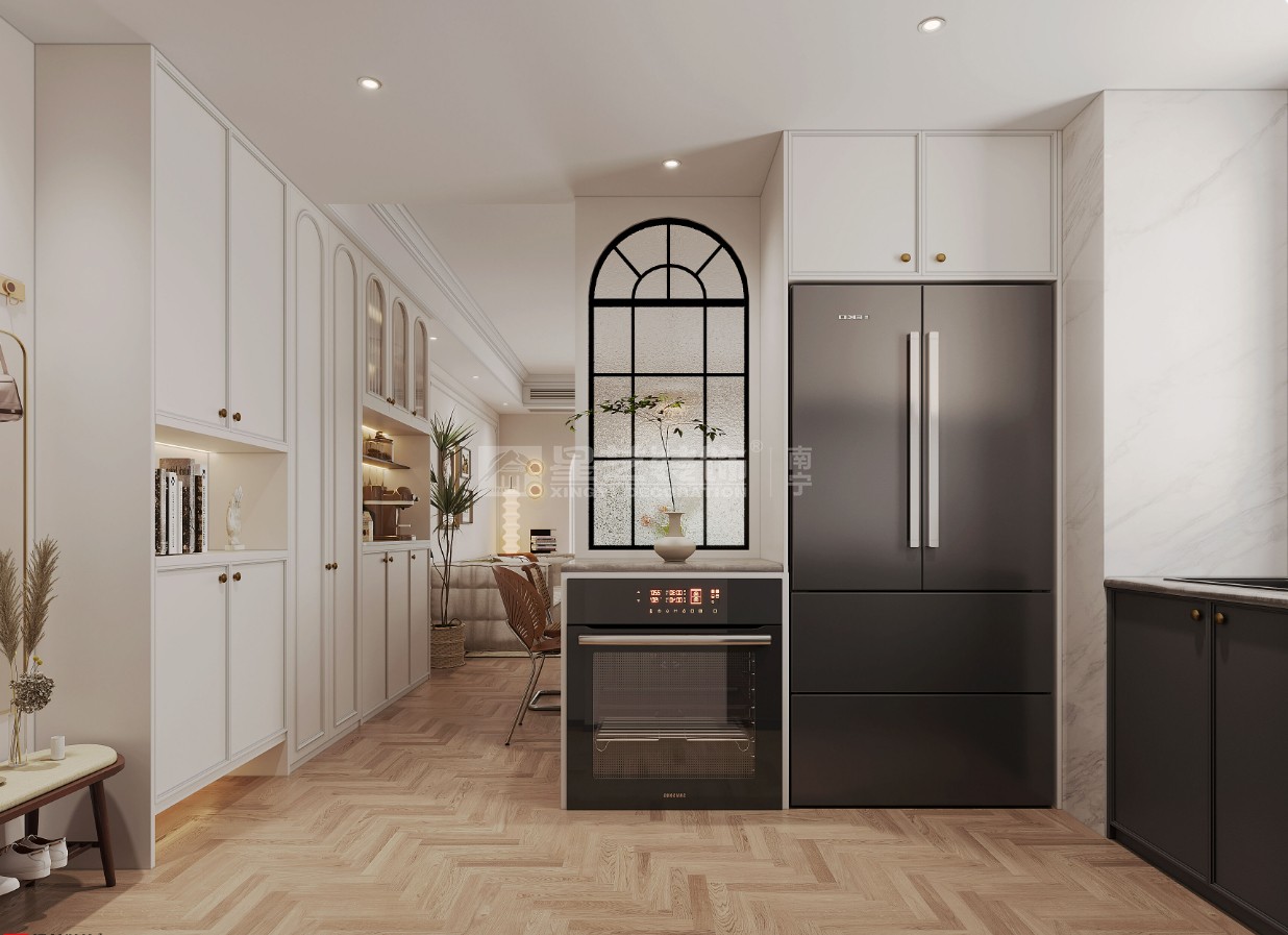 江南中心89平輕法式風格玄關(guān)裝修效果圖