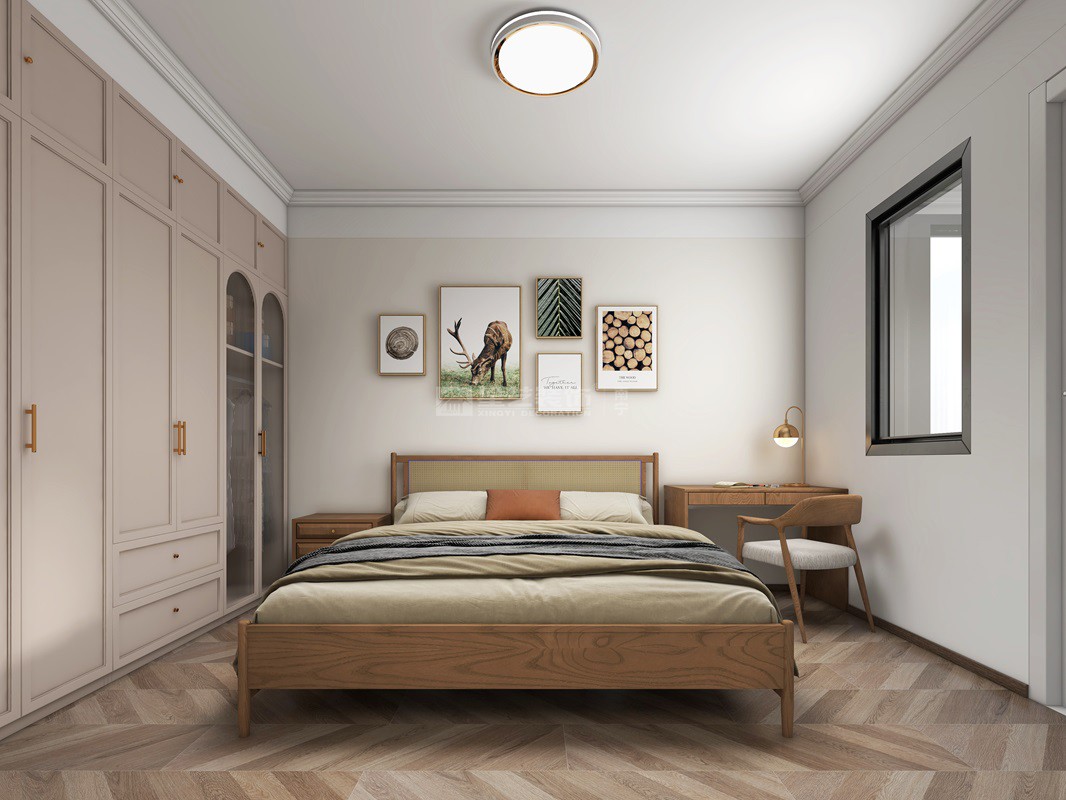 榮和瀾山府143平輕法式風格臥室裝修效果圖