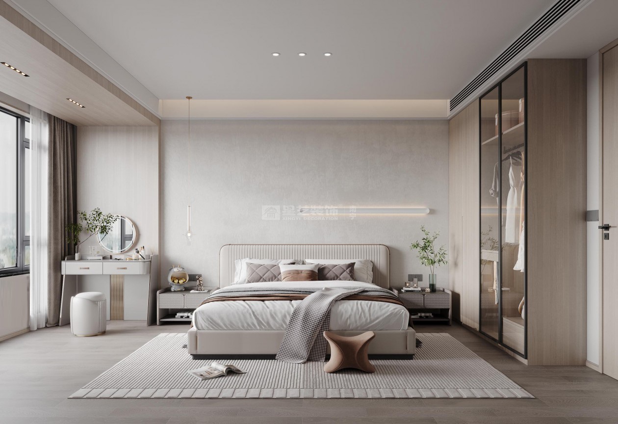 金源墅400平現(xiàn)代風格臥室裝修效果圖