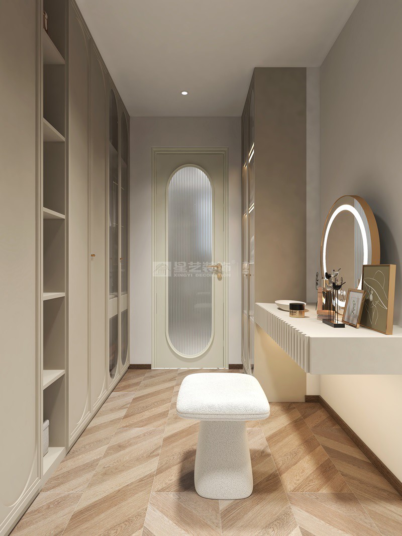 榮和瀾山府143平輕法式風格衣帽間裝修效果圖