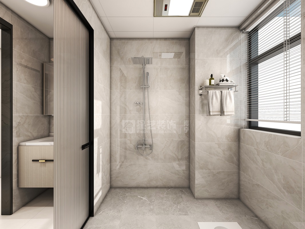 華夏院子137平現(xiàn)代簡約衛(wèi)生間裝修效果圖