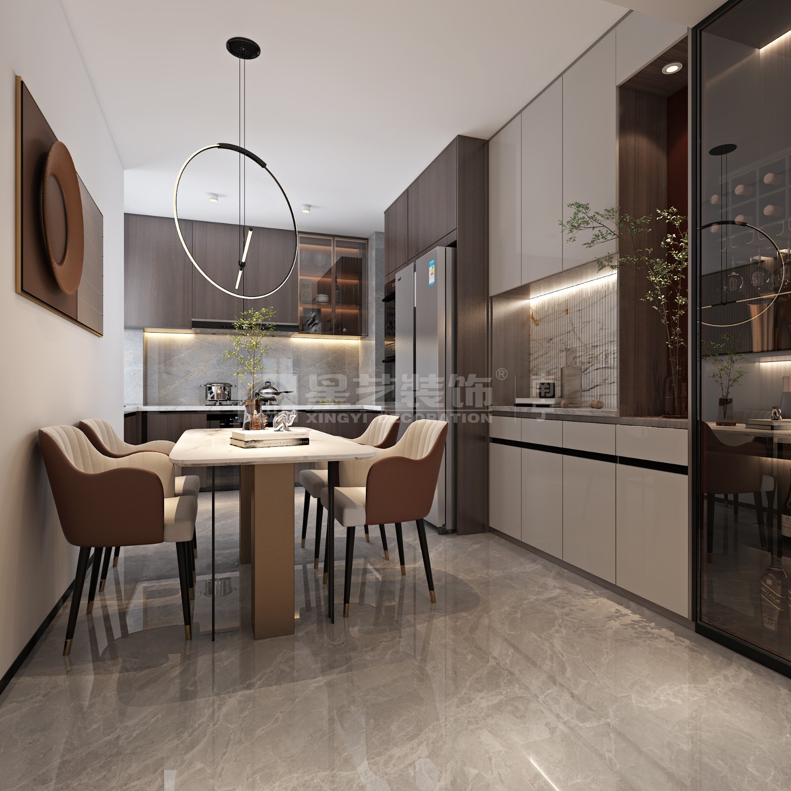 疾控中心80平餐廳裝修效果圖