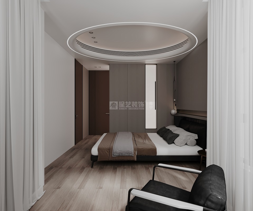 瀾山府450平別墅裝修現(xiàn)代風(fēng)格臥室裝修效果圖