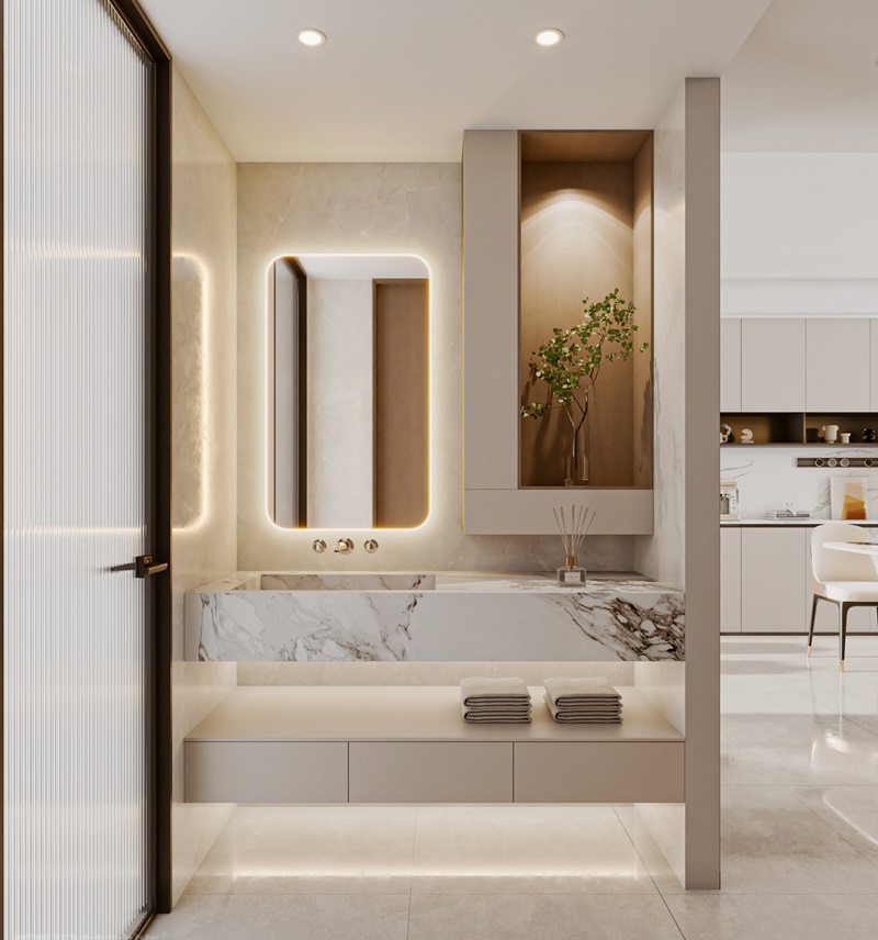 萬(wàn)象華府140平衛(wèi)生間裝修效果圖