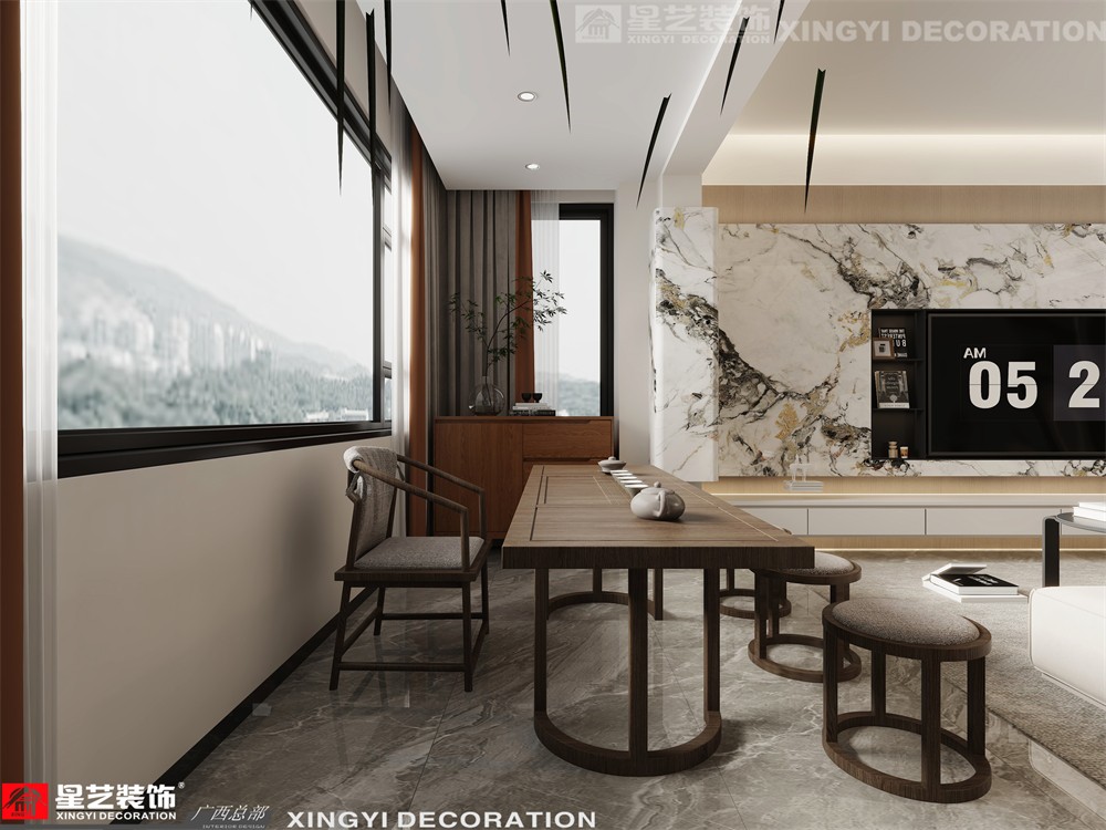 建苑小區(qū)140平現(xiàn)代簡(jiǎn)約陽臺(tái)裝修效果