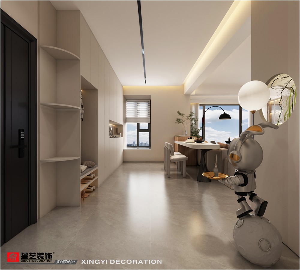 廣源悅府135平入戶現(xiàn)代簡(jiǎn)約裝修效果