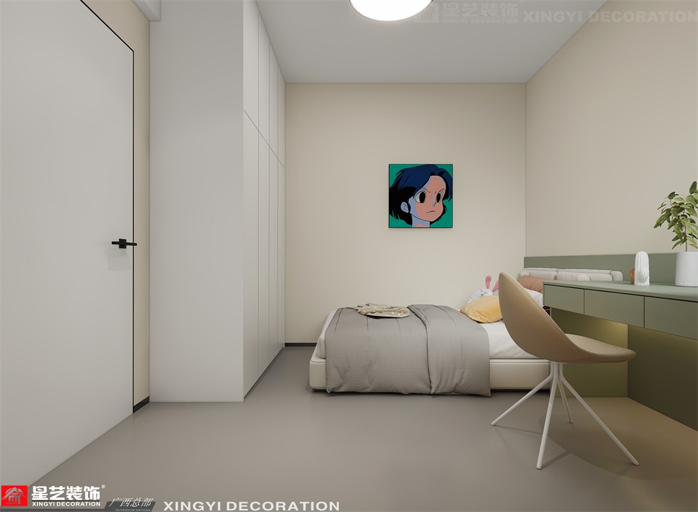 路橋錦繡御園102平現(xiàn)代簡約臥室裝修效果