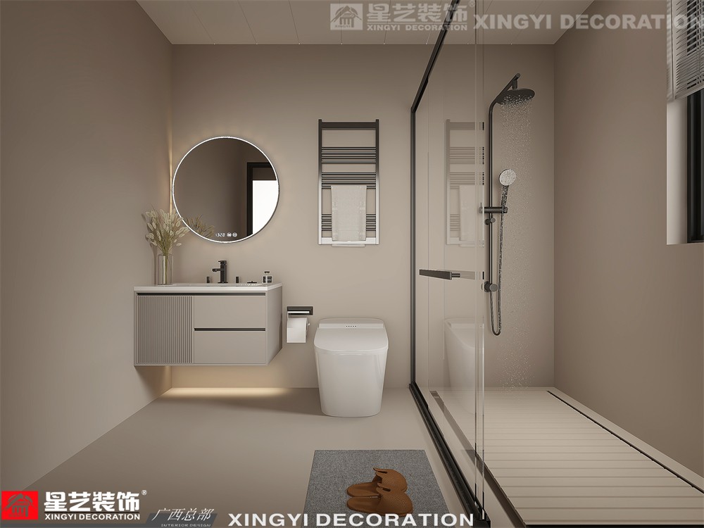 財富廣場150平現(xiàn)代簡約衛(wèi)生間裝修效果