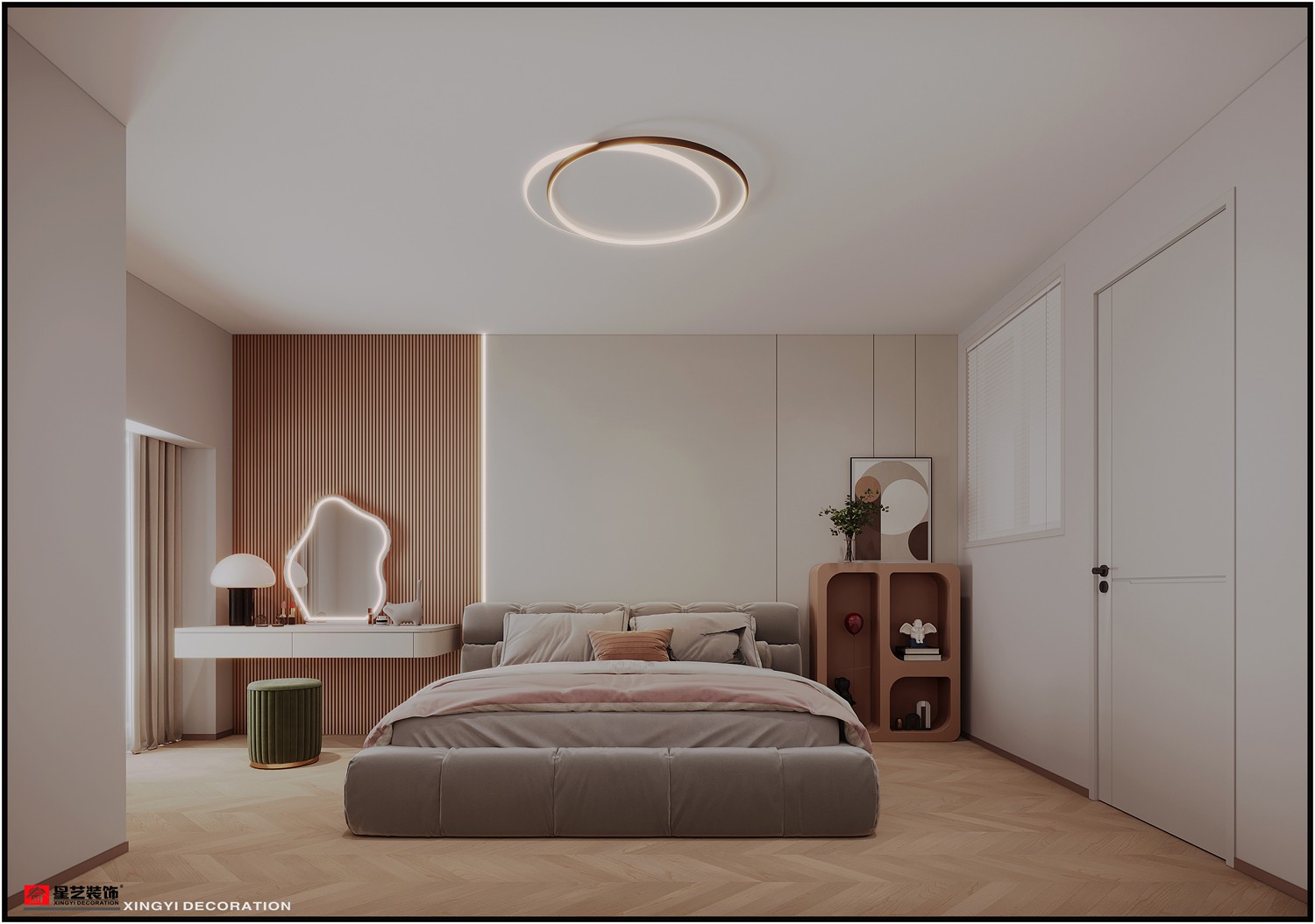 龍光玖瓏薹42平現(xiàn)代簡約臥室裝修效果