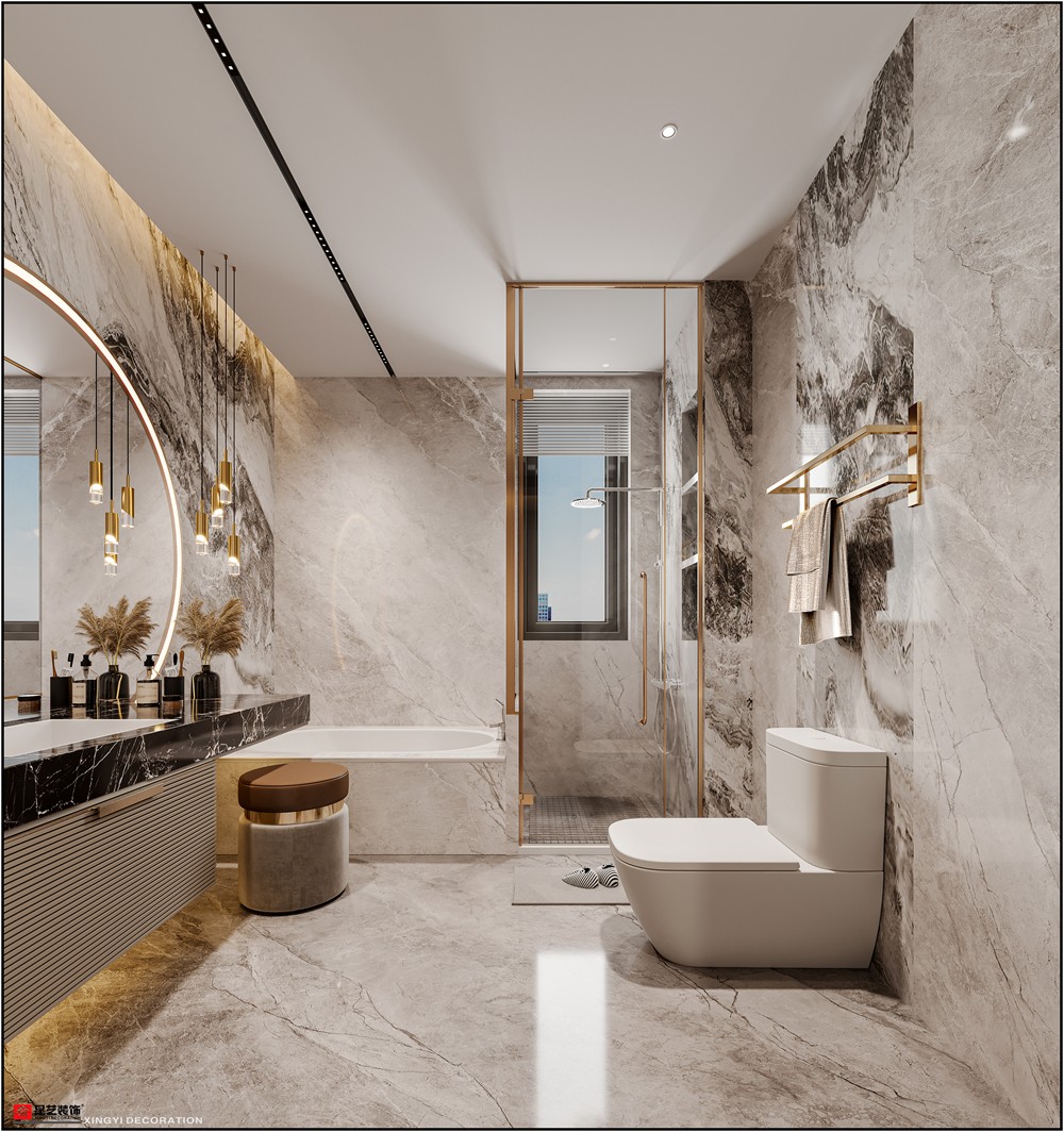 建發(fā)五象印月167平現(xiàn)代簡約衛(wèi)生間裝修效果圖