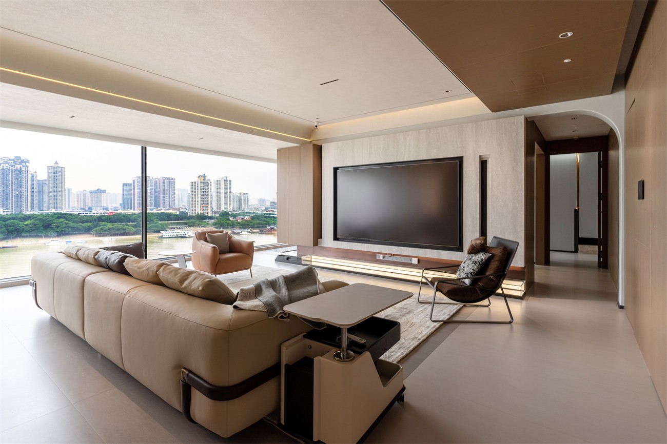 華潤(rùn)西園悅府167平意式風(fēng)格客餐廳裝修完工實(shí)景