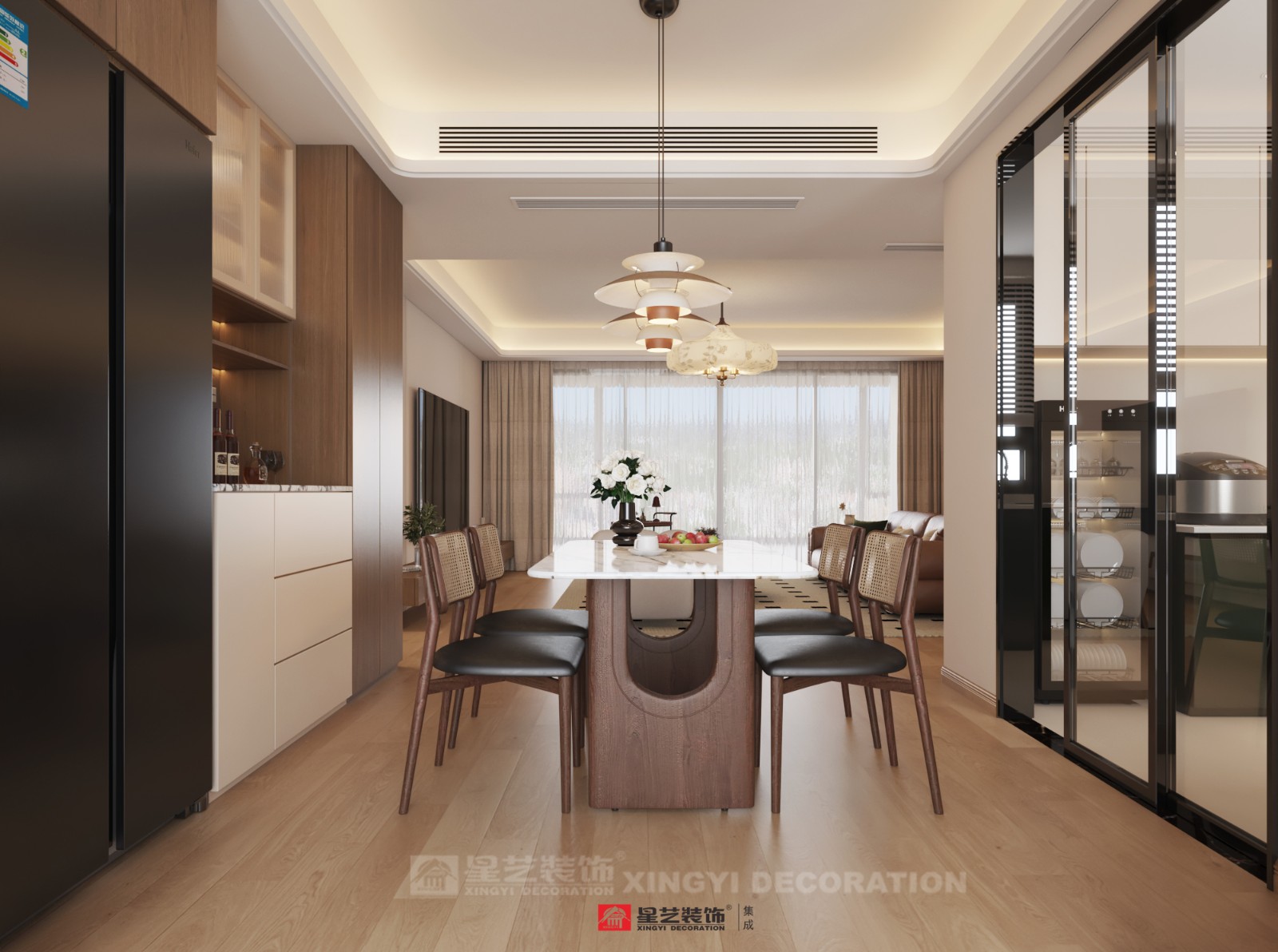 建發(fā)養(yǎng)云180平現(xiàn)代風(fēng)格餐廳裝修效果圖