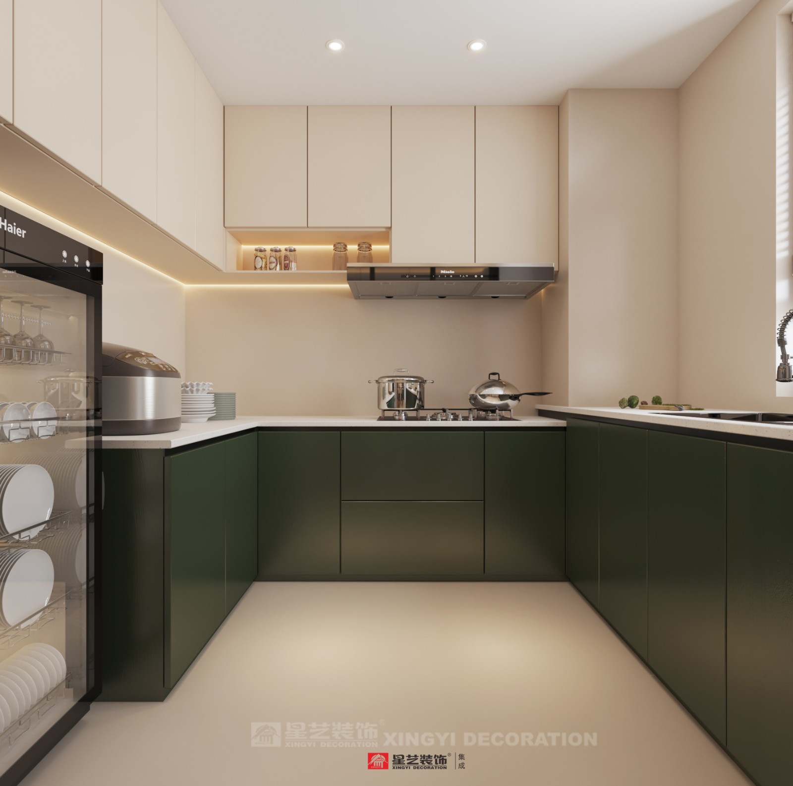 建發(fā)養(yǎng)云180平現(xiàn)代風(fēng)格廚房裝修效果圖