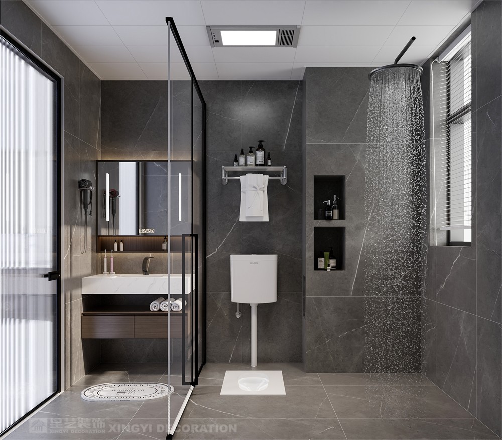 華潤西園潤府143平意式輕奢衛(wèi)生裝修效果圖