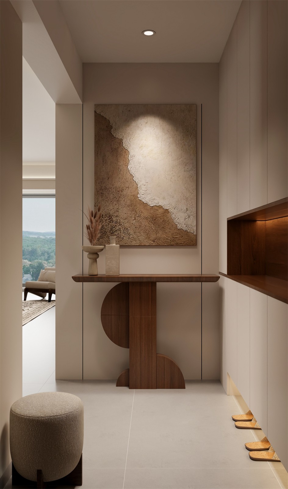 建工城140平現(xiàn)代風格玄關裝修效果圖