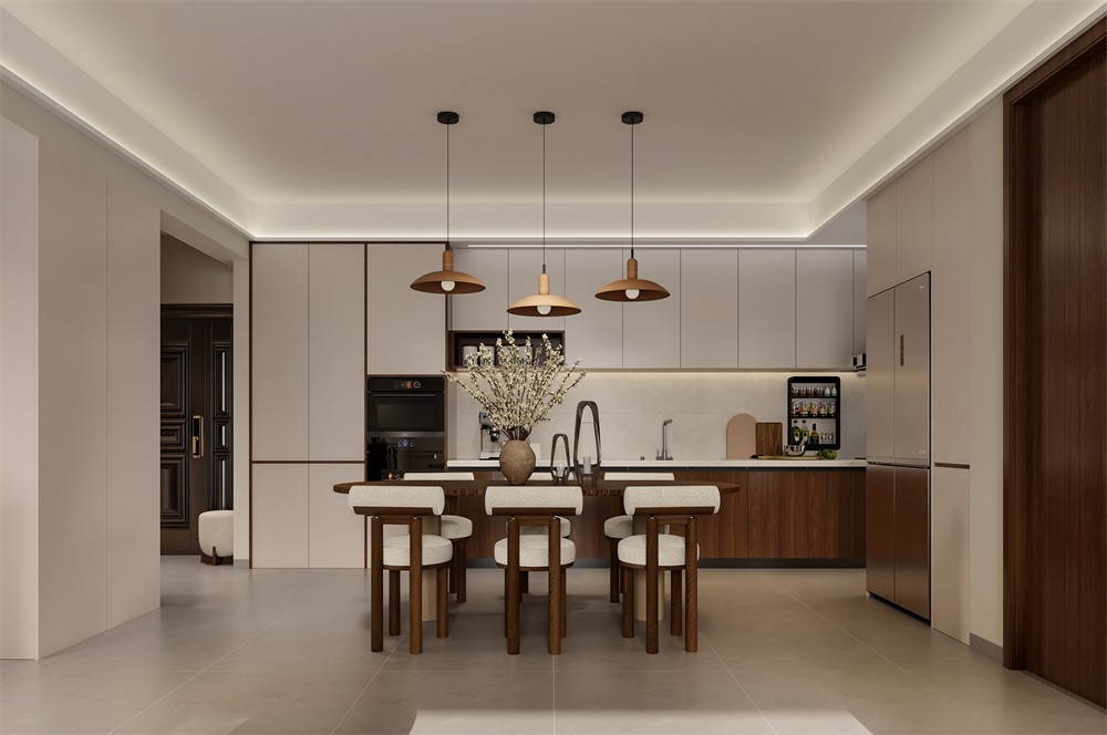 建工城140平現(xiàn)代風格餐廳裝修效果圖