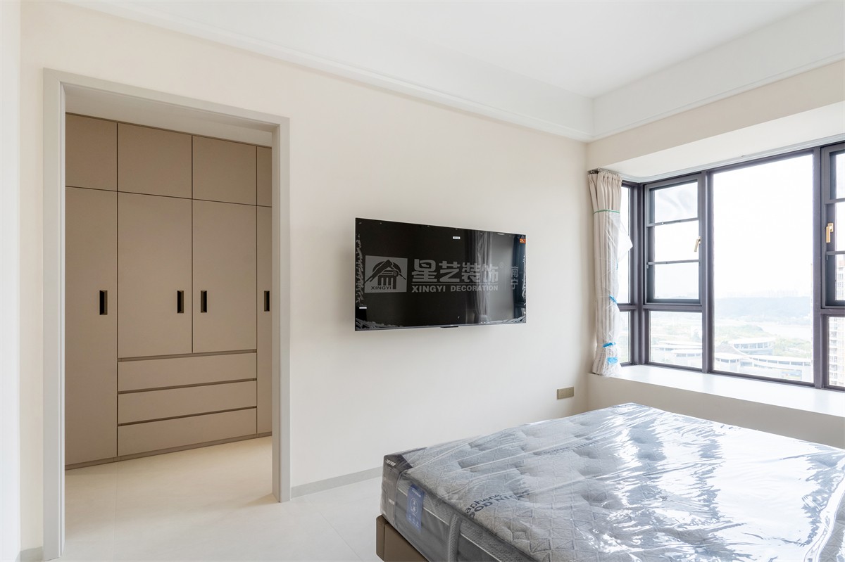 盛科城152平奶油風(fēng)臥室裝修完工實景圖