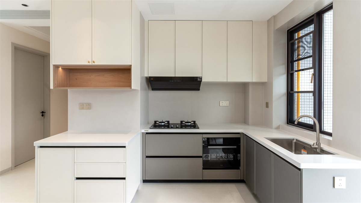 盛科城152平奶油風(fēng)廚房裝修完工實景圖