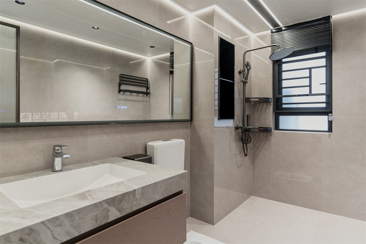 華潤(rùn)西園潤(rùn)府143平意式輕奢衛(wèi)生間裝修完工實(shí)景圖