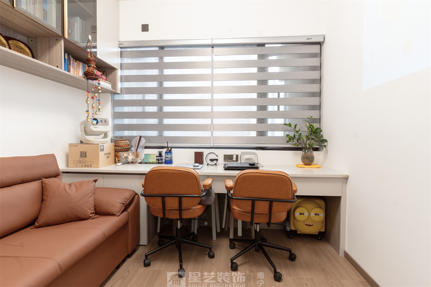 龍光天瀛140平意式輕奢書房裝修完工實景圖