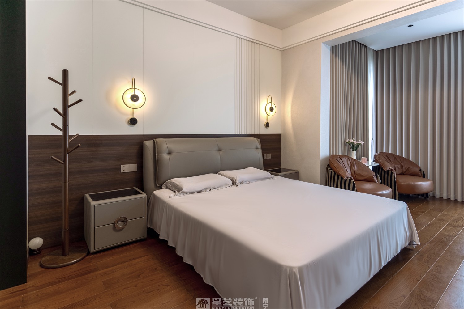 建發(fā)五象印月300平現(xiàn)代輕奢臥室裝修效果圖