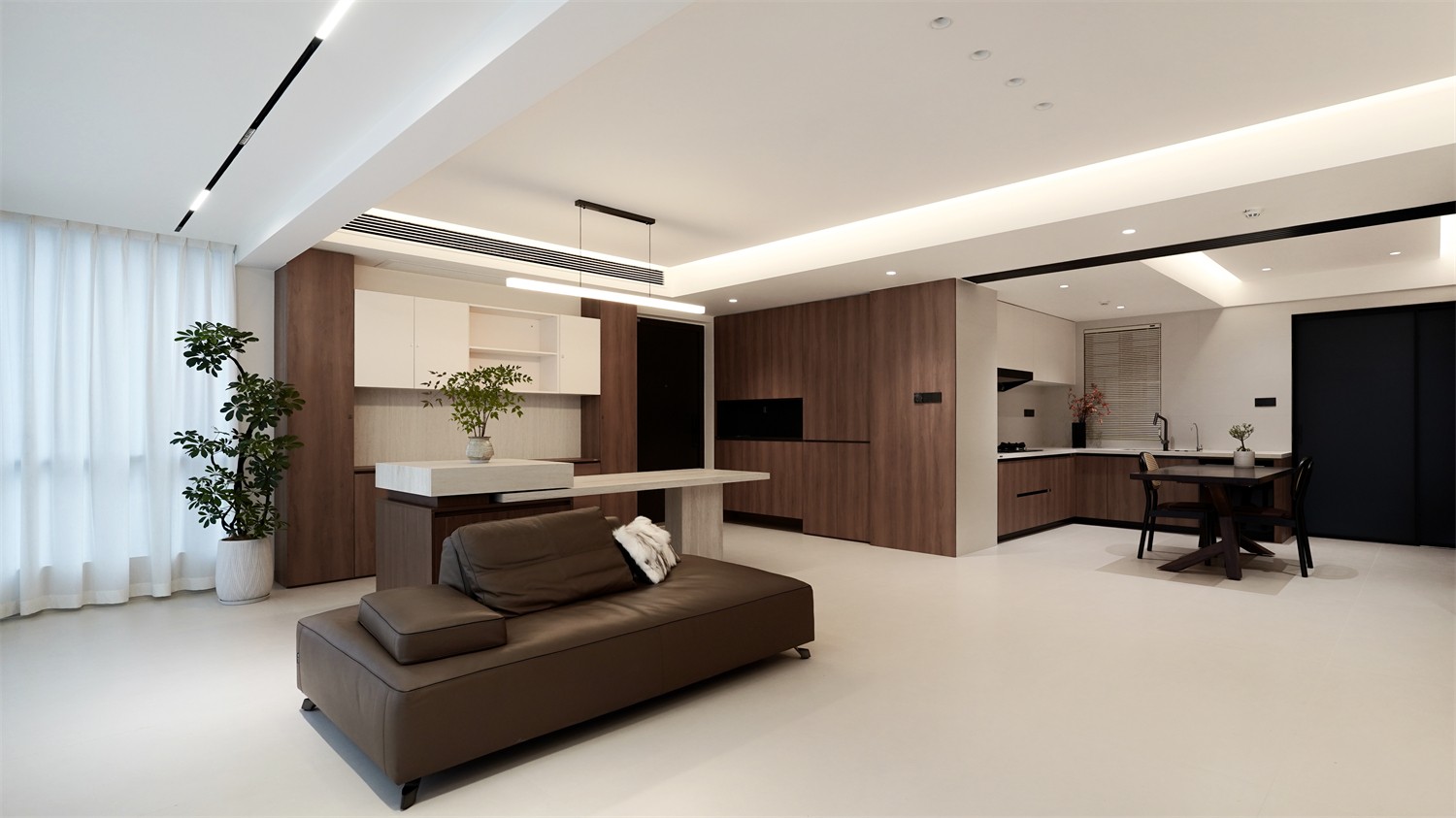 北投溪境119平中古風客廳裝修完工實景圖