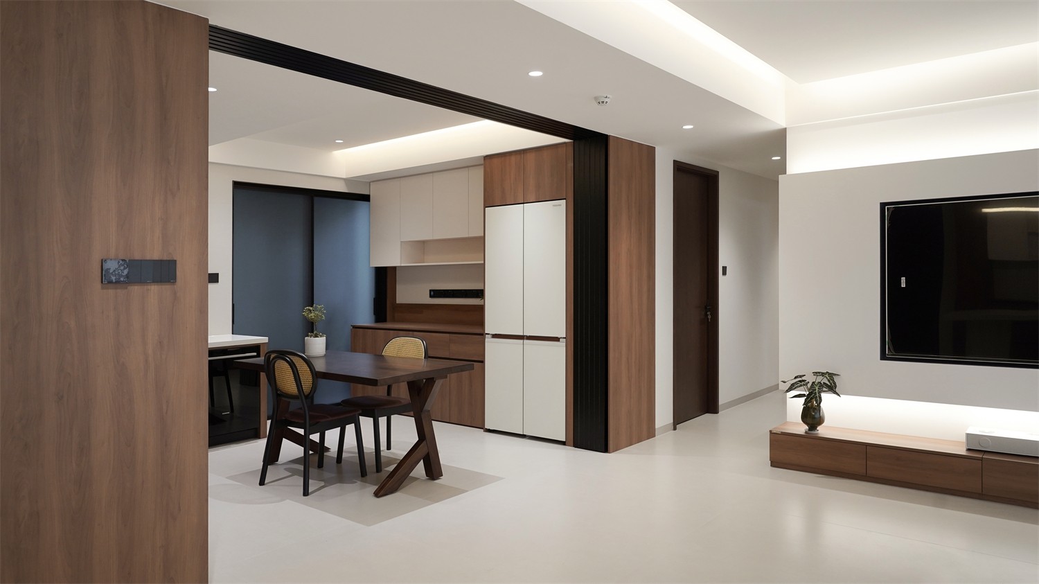 北投溪境119平中古風餐廳裝修完工實景圖