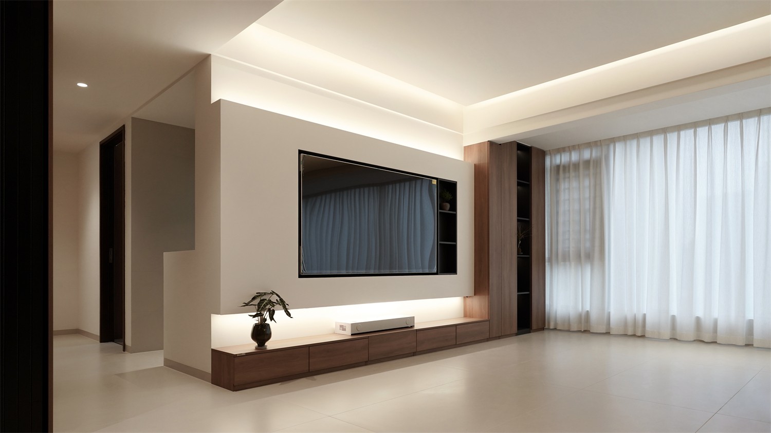 北投溪境119平中古風客廳裝修完工實景圖