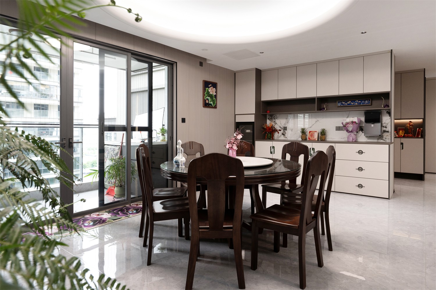 建發(fā)縵云210平新中式餐廳裝修完工實(shí)景圖